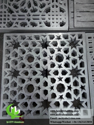 Baumblatt Design Metallfassade Verkleidung Aluminiumblech mit Mustern 3mm Dicke Pulver beschichtet