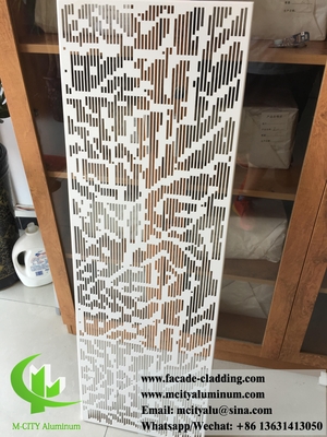 Baumblatt Design Metallfassade Verkleidung Aluminiumblech mit Mustern 3mm Dicke Pulver beschichtet