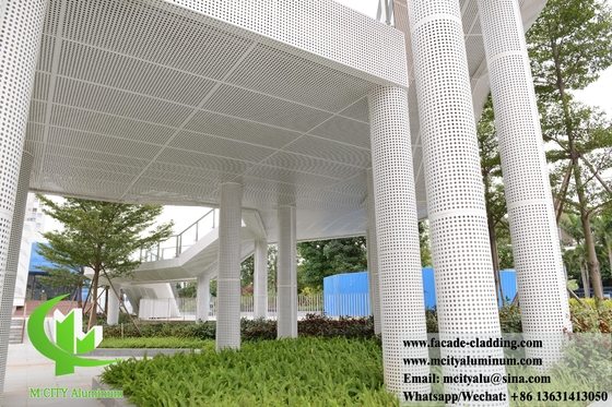 Perforationsmuster aus Massivaluminium für die Dekoration von Säulen mit LED-Licht