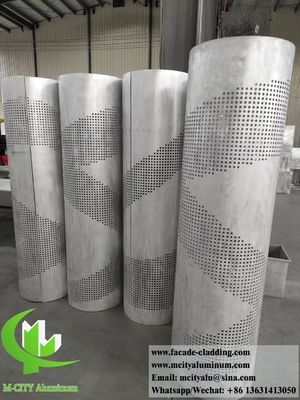 Perforationsmuster aus Massivaluminium für die Dekoration von Säulen mit LED-Licht