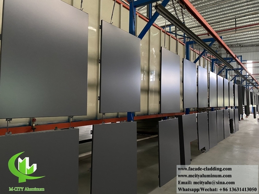 Massivwandverkleidung Metallfassade Aluminiumplatten graue Farbe PVDF 15 Jahre Garantie