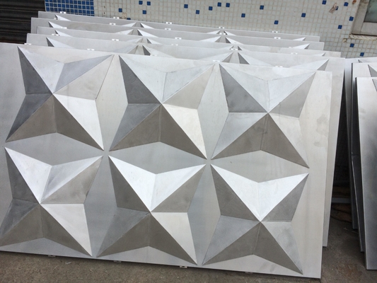3D-Design Massivaluminium Wandverkleidung Splitter Farbe 3mm Schweißen Außenwand Fassade