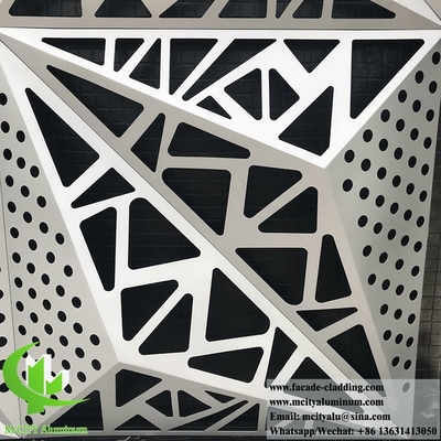 Aluminiumwandverkleidung Massivplatten 3D-Design mit dekorativen Mustern für Gebäudefassade