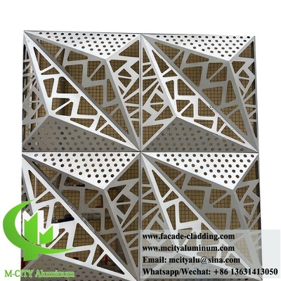 Aluminiumwandverkleidung Massivplatten 3D-Design mit dekorativen Mustern für Gebäudefassade