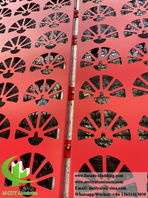 Perforierte Aluminiumwandfassaden, metallische PVDF-Verkleidungsplatten für Gebäude