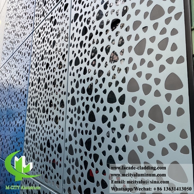 Lasergeschnittenes Aluminium, Metallverkleidung, Wandfassade PVDF blaue Farbe 3mm Dekorationsblech