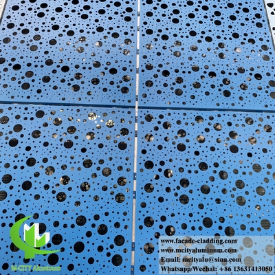 Dekorative Metallwandverkleidung Aluminiumfassade mit Musterdesign PVDF 15 Jahre Farbgarantie