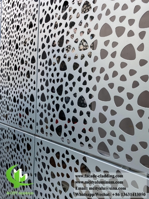 Lasergeschnittenes Aluminium, Metallverkleidung, Wandfassade PVDF blaue Farbe 3mm Dekorationsblech