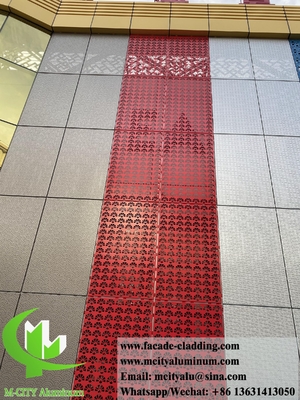 Perforierte Aluminiumwandfassaden, metallische PVDF-Verkleidungsplatten für Gebäude