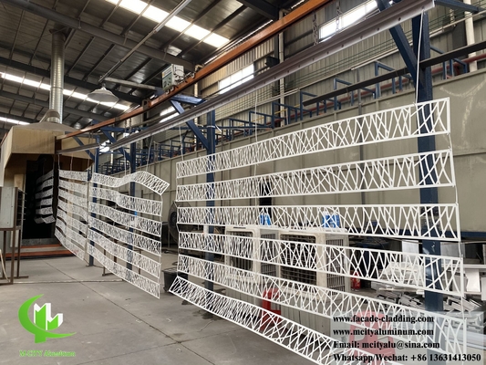 Aluminiumfolie aus Metallschirm mit lasergeschnittenem Pulvermuster, weiß beschichtet