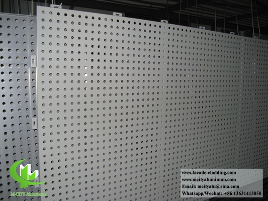 Perforierbare Aluminiumplatten, massiv geschnittene, geschwungene Platten für Gebäudefassaden