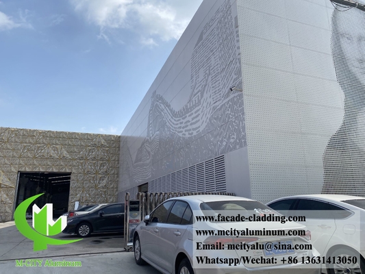 Perforierbares Massiv-Aluminium-Blatt-Metall-Panel PVDF Splitter Farbfassade Dekoration