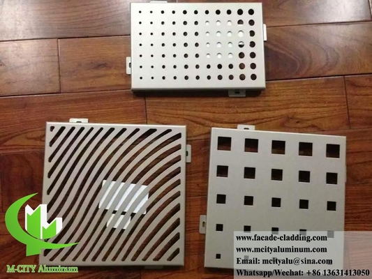 Perforierbare Aluminiumplatten, massiv geschnittene, geschwungene Platten für Gebäudefassaden