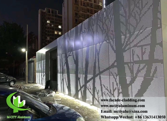 Hohles Muster Metallwandverkleidung Massiv-Aluminium-Panel für Gebäudefassade Decken Dekoration PVDF Dauerhaft