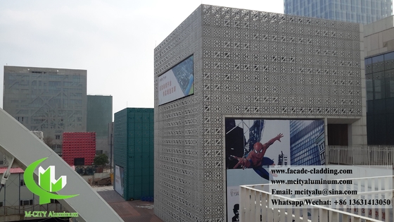 Perforation Massivaluminium Wandverkleidung Metallfassade Pulver beschichtet 10 Jahre Garantie 3 mm Dicke