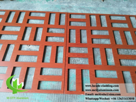 Metallbildschirm Lasergeschnitten Aluminiumbildschirm 10 mm Bronze Farbe Für Raumteiler Dekoration