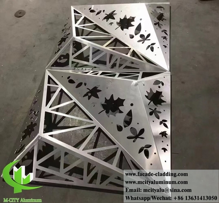 3D-Aluminiumplatten Lasergeschnittenes Design Pulver beschichtet Akzo Nobel für Außenwandverkleidung