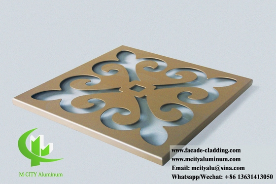 Lasergeschnittenes Metallbildschirm Aluminiumplatten mit Musterplatten PVDF-Beschichtung 3 mm Dicke
