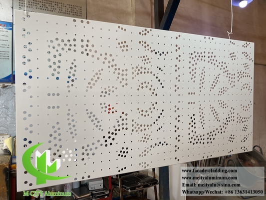 3D-Design-Metallverkleidungssystem Aluminium-Fassadenbildschirm mit Perforationsmuster