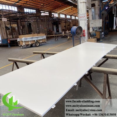 Aluminium-Fassadenverkleidung Metallwandblech Massiv-Aluminium-Platten Pulver überzogen Weiß