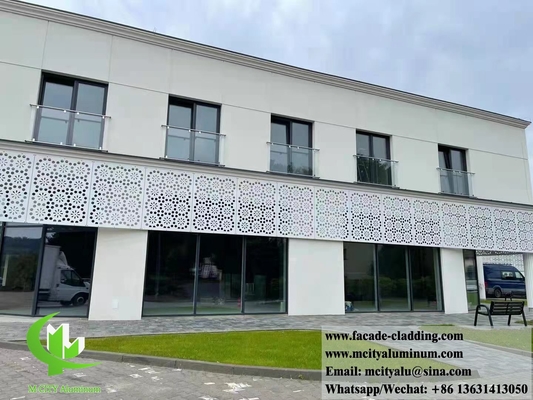 Lasergeschnitt Metallplatten Aluminium Verkleidung Fassadensystem Außen Sonnenschutz