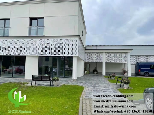 Lasergeschnitt Metallbildschirm Aluminiumperforierte Fassadenplatte für Wandverkleidung