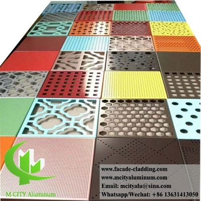 Perforierbare Metallplatten für Wandverkleidungen Aluminiumfassaden mit rundem Muster
