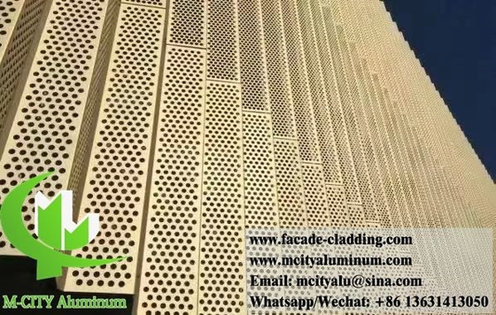 Gefaltete Metallschirme Perforationsbleche Aluminiumplatten für Gebäude Wandfassade Dekoration 3D-Form