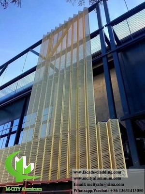 Gefaltete Metallschirme Perforationsbleche Aluminiumplatten für Gebäude Wandfassade Dekoration 3D-Form