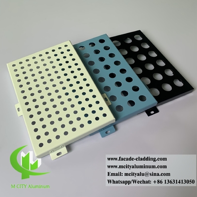 Perforierte Aluminium-Bildschirmplatten Architektonische Außenverkleidung aus Metall RAL Farbe PVDF