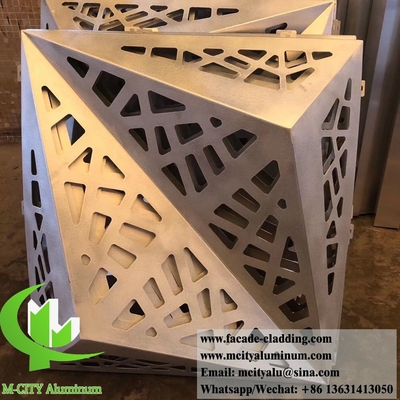 Metallfassaden Aluminium-Laser-Schnittbildschirm 3D-Form Außenwandverkleidung Dekoration Architektur