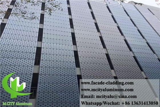 Pulverbeschichtete Perforationsbleche Aluminium Verkleidung Außenwandplatten Fassadensysteme