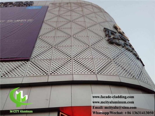 Perforierte Aluminium-Bildschirmplatten Architektonische Außenverkleidung aus Metall RAL Farbe PVDF