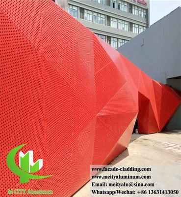 Perforierter Metallblech 3D-Design Aluminiumplatten Fassadenverkleidung