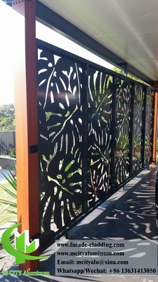 Dekorative Außen-Privatsphäre-Panels Metallzaun Aluminium-Bildschirm mit Laser-Schnitt-Design