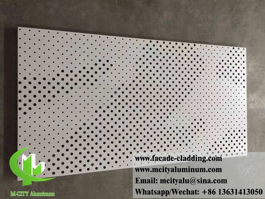 Metallbeschichtung für Säulen Perforierter Aluminiumblech PVDF Goldfarbe für Innenarchitektur
