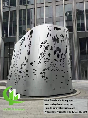 Architektonisches Metallblech Aluminium-Sliver Graue Farbe 3mm Dicke 3D-Design Dekoration
