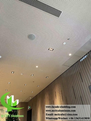 Perforierte Metalldecken Aluminiummassivplatte Rostfeste Innen- und Außendeckendekoration