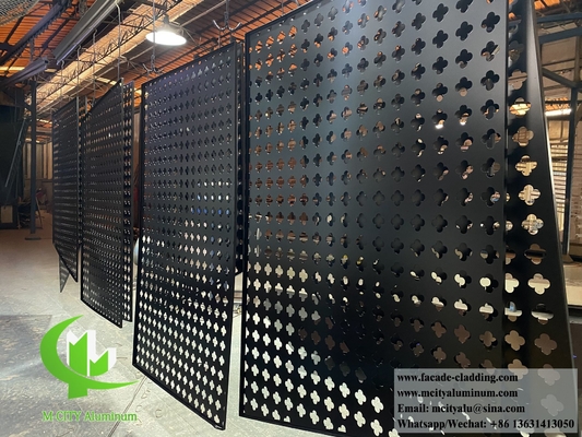 Metallplatten aus Aluminium mit Perforationsmuster für die Außendekoration von Fassadensystemen