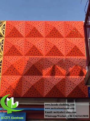 Rote Farbe Metallbeschichtung 3D-Design für Fassaden Wanddekoration PVDF Farbe Dauerhafte Beschichtung