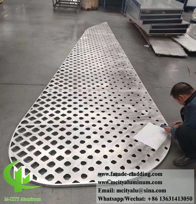 Perforierte Metallverkleidung Fassaden-System Aluminium-Bildschirm Architekturkonstruktion