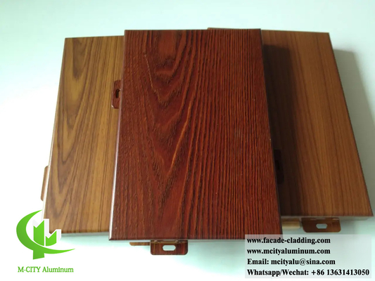Holzkornfarbe Metallwandplatten aus massivem Aluminium, nicht ACP, langlebige Verwendung zur Außendekoration