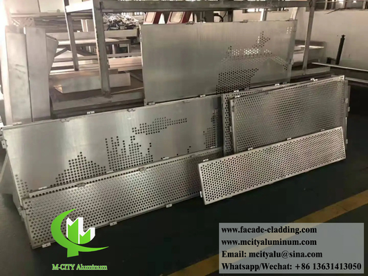 Perforierte Metallfassaden-System Metallwandplatte mit Musterpulver-Beschichtung Weißfarbe