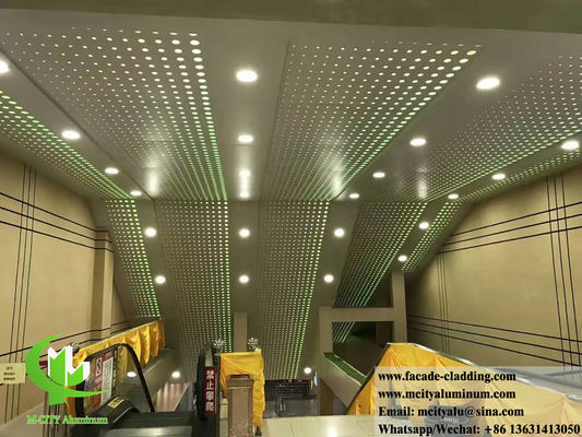 Perforierte Metallwandverkleidung für Aufzugdekoration mit LED-Licht