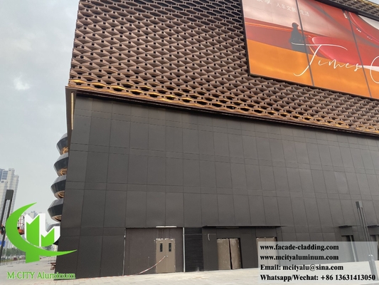 Architektonische Metallwandplatte Aluminiumfassaden Verkleidung System Außendekoration feuerfest