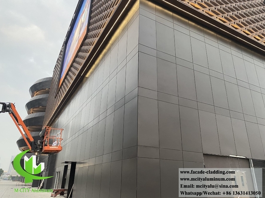 Architektonische Metallwandplatte Aluminiumfassaden Verkleidung System Außendekoration feuerfest