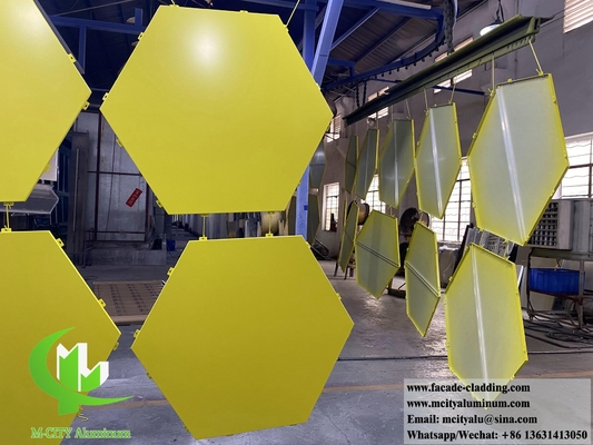 Metallplatten Hexagon Aluminiumblech für Fassadenverkleidung Wanddekoration