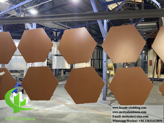 Metallwandplatte Hexagon Aluminiumfolie für Fassadenverkleidung 2 mm Dicke