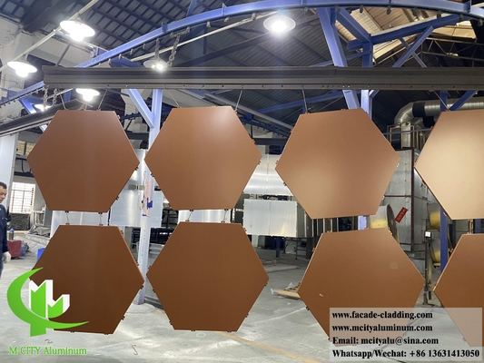 Metallwandplatte Hexagon Aluminiumfolie für Fassadenverkleidung 2 mm Dicke