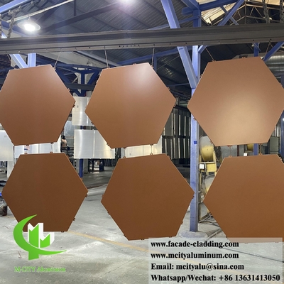 Metallwandplatte Hexagon Aluminiumfolie für Fassadenverkleidung 2 mm Dicke
